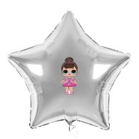 Наклейка для фольгованих кульок 18" "ЛОЛ Fancy" 13х6,5 см 