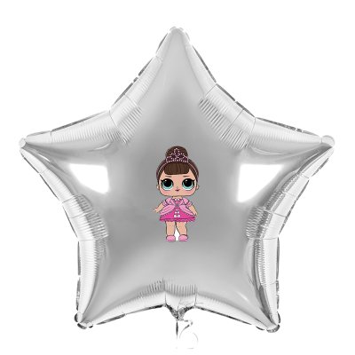 Наклейка для фольгованих кульок 18" "ЛОЛ Fancy" 13х6,5 см 