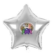 Наклейка на фольгированный шар 18" "Among US" Салют 11х13 см 