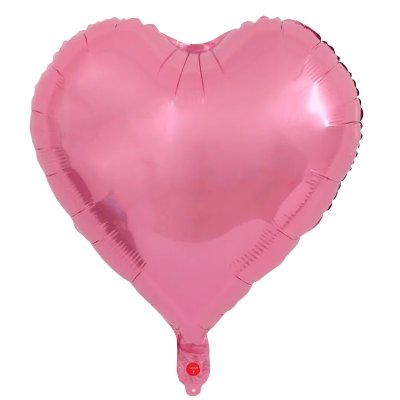 Фольгированный шар сердце розовый металлик 18" Китай