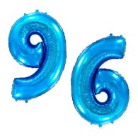 Фольгированный шар цифра "6" или "9" синий 40" FlexMetal