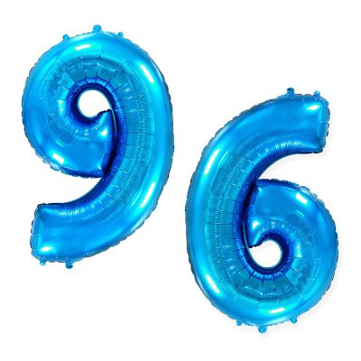 Фольгированный шар цифра "6" или "9" синий 40" FlexMetal