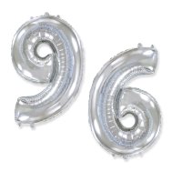 Фольгированный шар цифра "6" или "9" серебро 40" FlexMetal Фольгированный шар цифра "6" или "9" серебро 40" FlexMetal