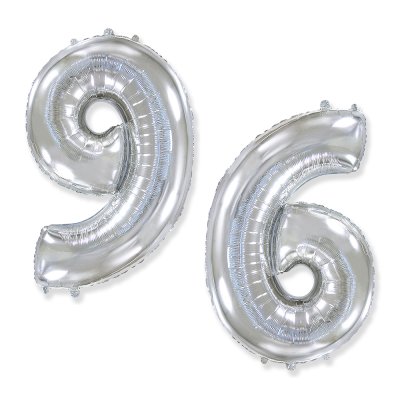 Фольгована кулька цифра "6" або "9" срібло 40" FlexMetal 