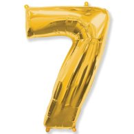 Фольгована кулька цифра "7" золото 40" FlexMetal 