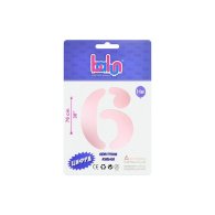 Фольгована кулька цифра "6" sugar pink 30" Balun в упаковці