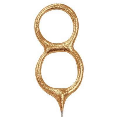 Свічка-цифра бенгальська "8" золото 