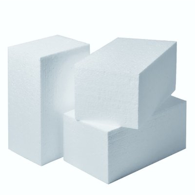 Кирпичик из пенопласта белый