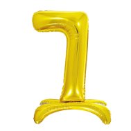 Фольгированный шар цифра на подставке "7" золото 32" Pelican Фольгированный шар цифра на подставке "7" золото 32" Pelican