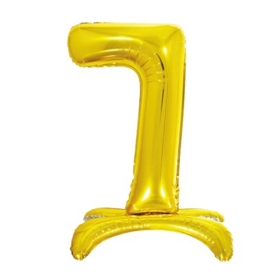 Фольгована кулька цифра на підставці "7" золото 32" Pelican Фольгована кулька цифра на підставці "7" золото 32" Pelican