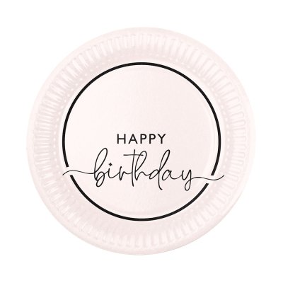 Набор тарелок "Happy Birthday" на айвори 10 шт Набор тарелок "Happy Birthday" на айвори 10 шт