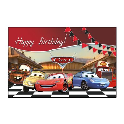 Плакат для праздника "Happy Birthday" Тачки 75х120 см