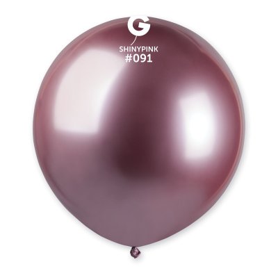 Латексный шарик 19" металлик хром 91 розовый Gemar 