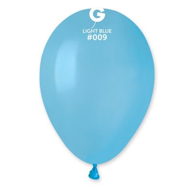 Латексные шарики 8" пастель 09 светло-голубой Gemar 