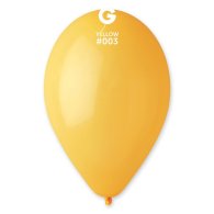 Латексные шарики 10" пастель 03 желтый Gemar 