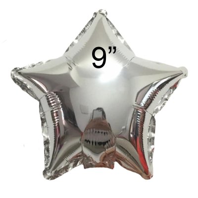 Фольгированный шар мини-звезда серебро  9" Китай