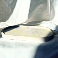 Підставка гіпсова овальна-3 мармур фіолетовий 11,1х23,5х1,6 см Підставка гіпсова овальна-3 мармур фіолетовий 11,1х23,5х1,6 см