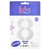 Фольгована кулька цифра "8" біла 30" Balun в упаковці Фольгована кулька цифра "8" біла 30" Balun в упаковці