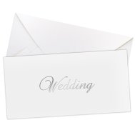 Конверт для грошей "Wedding" срібне тиснення Конверт для грошей "Wedding" срібне тиснення