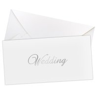 Конверт для грошей "Wedding" срібне тиснення Конверт для грошей "Wedding" срібне тиснення