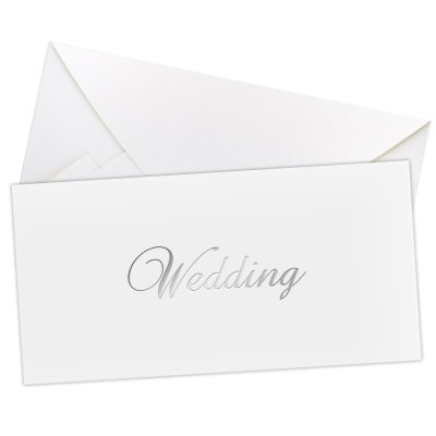 Конверт для грошей "Wedding" срібне тиснення Конверт для грошей "Wedding" срібне тиснення