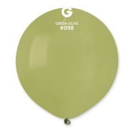 Латексный шарик 19" пастель 98 оливковый 1 шт Gemar 