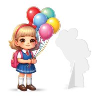 Ростовая фигура "Школьница" 150х92 см