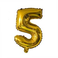 Фольгированный шар цифра "5" золото 35 см Китай Фольгированный шар цифра "5" золото 35 см Китай
