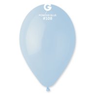 Латексные шарики 12" пастель 108 пудрово-голубой Gemar