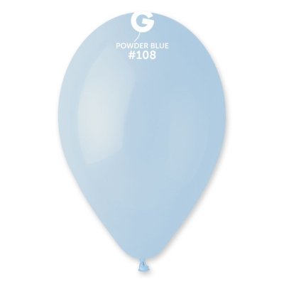 Латексные шарики 12" пастель 108 пудрово-голубой Gemar