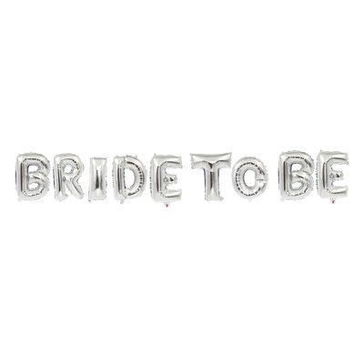 Фольгированный шар-надпись "Bride to be" серебро 40 см Китай