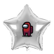 Наклейка на фольгированный шар 18" "Among US" red 16х11 см 