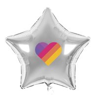 Наклейка на фольгированный шар 18" "Likee" 14х13 см 