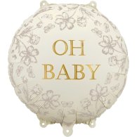 Фольгована кругла кулька "Oh baby" 18" Partydeco Фольгована кругла кулька "Oh baby" 18" Partydeco