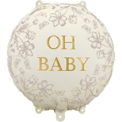 Фольгована кругла кулька "Oh baby" 18" Partydeco Фольгована кругла кулька "Oh baby" 18" Partydeco