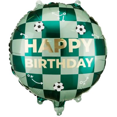 Фольгированный круглый шар "Happy Birthday" мяч 18" Partydeco