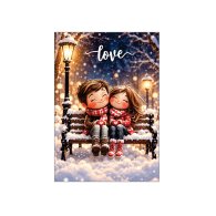 Міні-листівки "Love" зимовий парк 10 шт