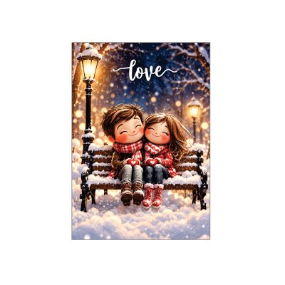Міні-листівки "Love" зимовий парк 10 шт