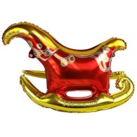 Фольгированный шар фигура "Санки" красные 62х42 см Китай
