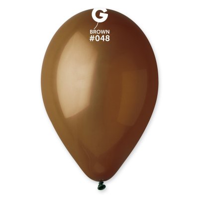 Латексные шарики 10" пастель 48 коричневый Gemar 