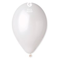 Латексные шарики 10" металлик 29 белый Gemar 