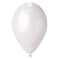 Латексные шарики 10" металлик 29 белый Gemar 