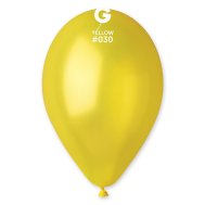 Латексные шарики 10" металлик 30 желтый Gemar 