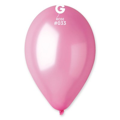 Латексные шарики 10" металлик 33 розовый Gemar