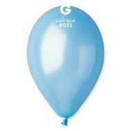 Латексные шарики 10" металлик 35 голубой Gemar 