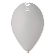 Латексные шарики 10" пастель 70 серый Gemar 