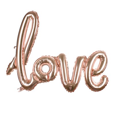 Фольгированный шар-надпись "Love" розовое золото Китай