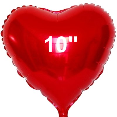 Фольгированный шар мини-сердце красный 10" Китай