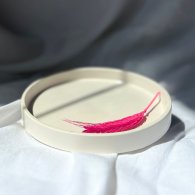 Подставка гипсовая круглая белая 10х1.5 см