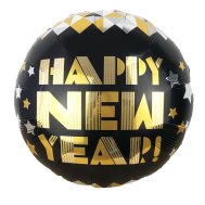 Фольгированный шар круг "Happy New Year" 18" Китай